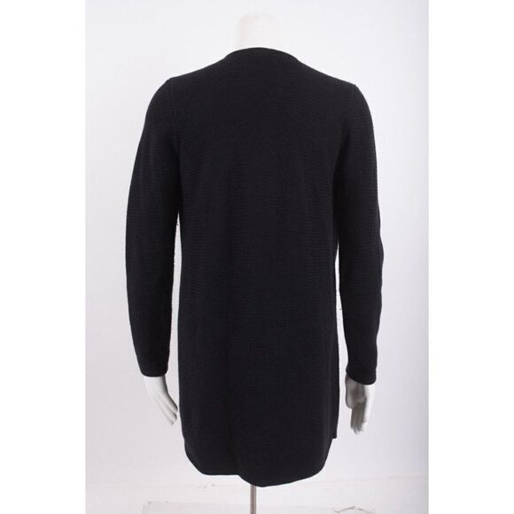 Talbots Womans Cardigan Sweater Coat Size P 0-2 Petite Black Open Front - Picture 5 of 6